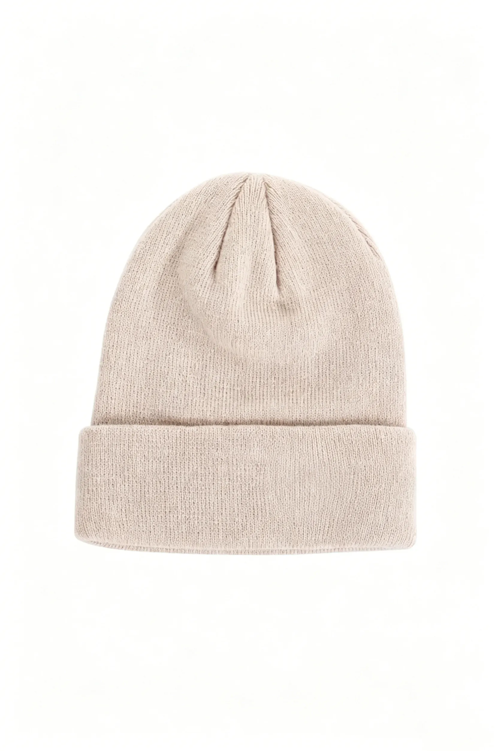 White Smiley Face Embroidered Knit Beanie Hat